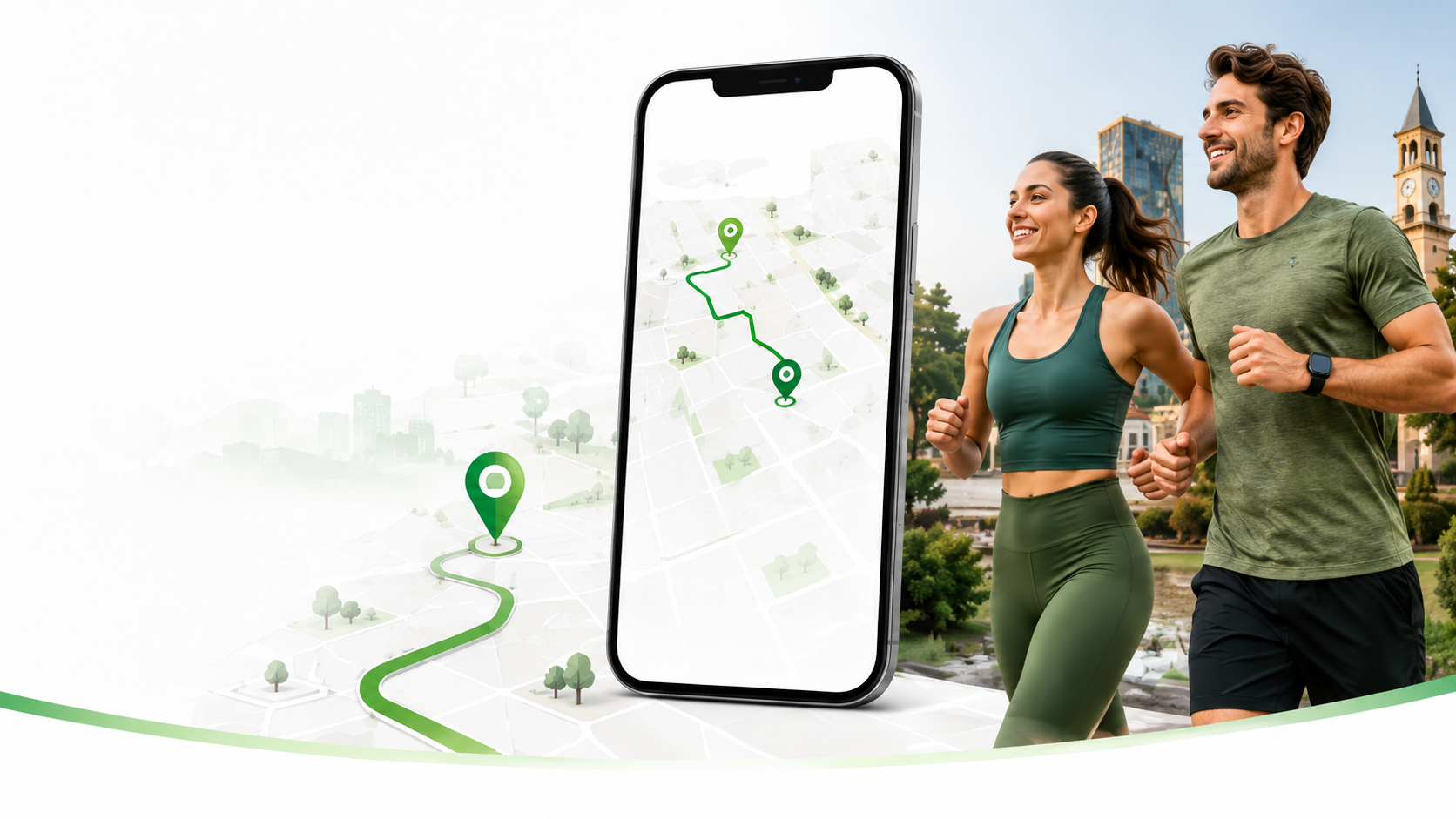 Tirana Run route, mobile app and walkers in Tirana